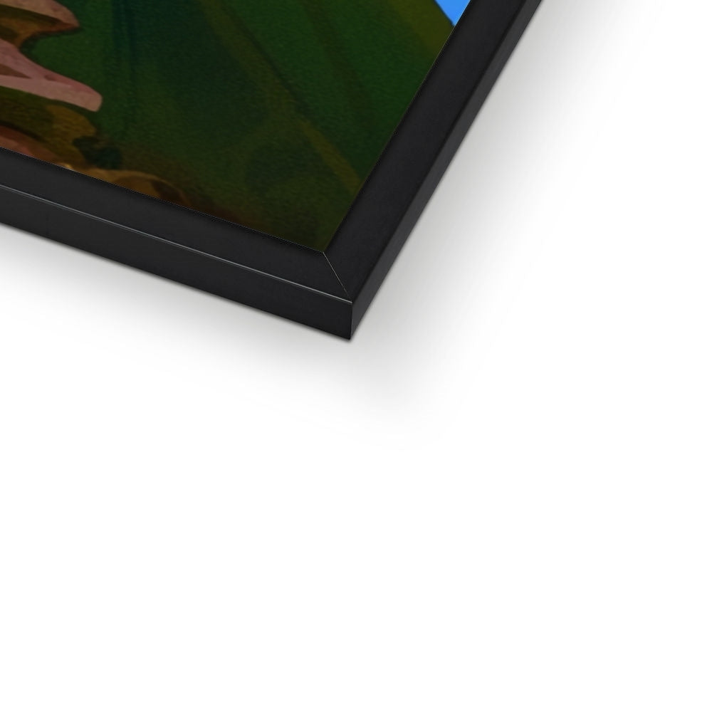 Die Pflanzliche Schädel-Sitzfigur Gerahmter Druck – Dunkler Kunstdruck – Druckdetail by Soulkeeper2099