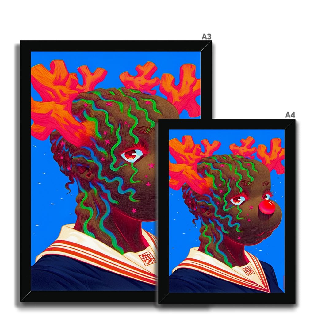 Seemann-Rentier-Mädchen — Gerahmter Druck – Dunkler Kunstdruck – Ansicht 10 by Soulkeeper2099