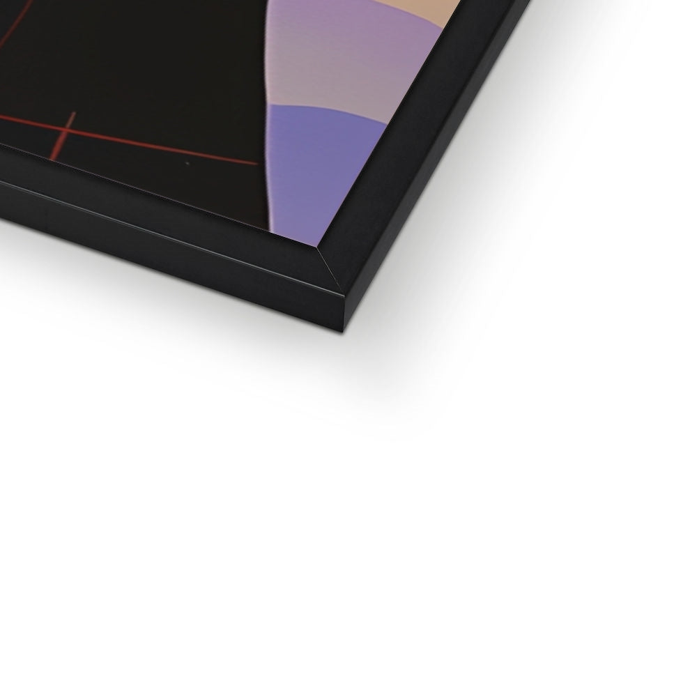 Corner detail of the black frame and white mat on “The Child of the Skull Crown” – Soulkeeper2099 framed art print.