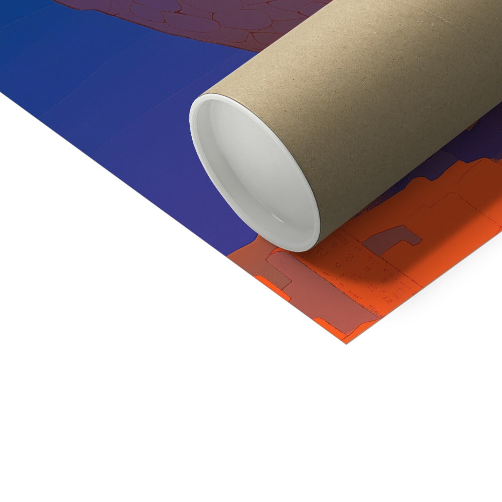 “Beneath the Fractured Shell” unframed giclée print shown rolled for shipping – Soulkeeper2099.
