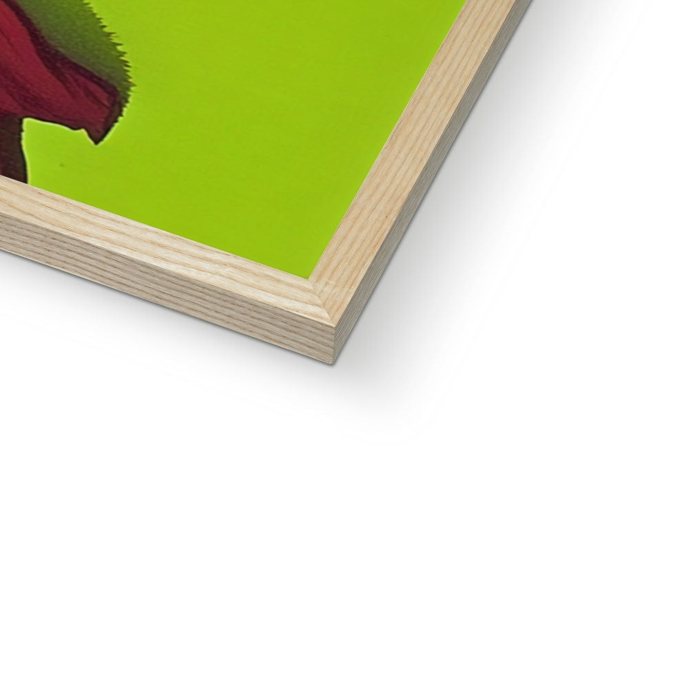 The Rainbow-Skulled Wanderer – Neon Surrealism – Framed Print detail view by Soulkeeper2099