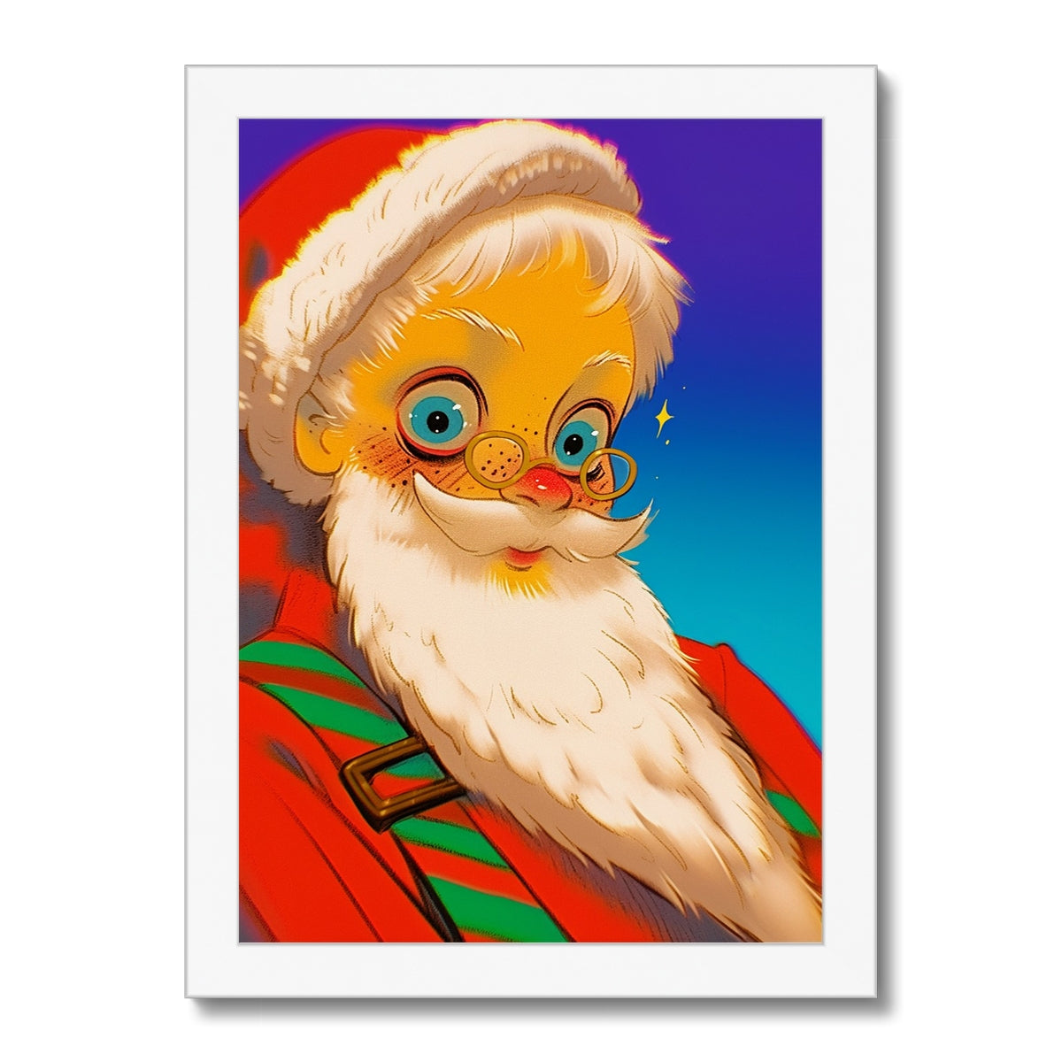 Papá Noel de la era del estaño — Impresión Enmarcada – Arte Oscuro – Vista detallada by Soulkeeper2099