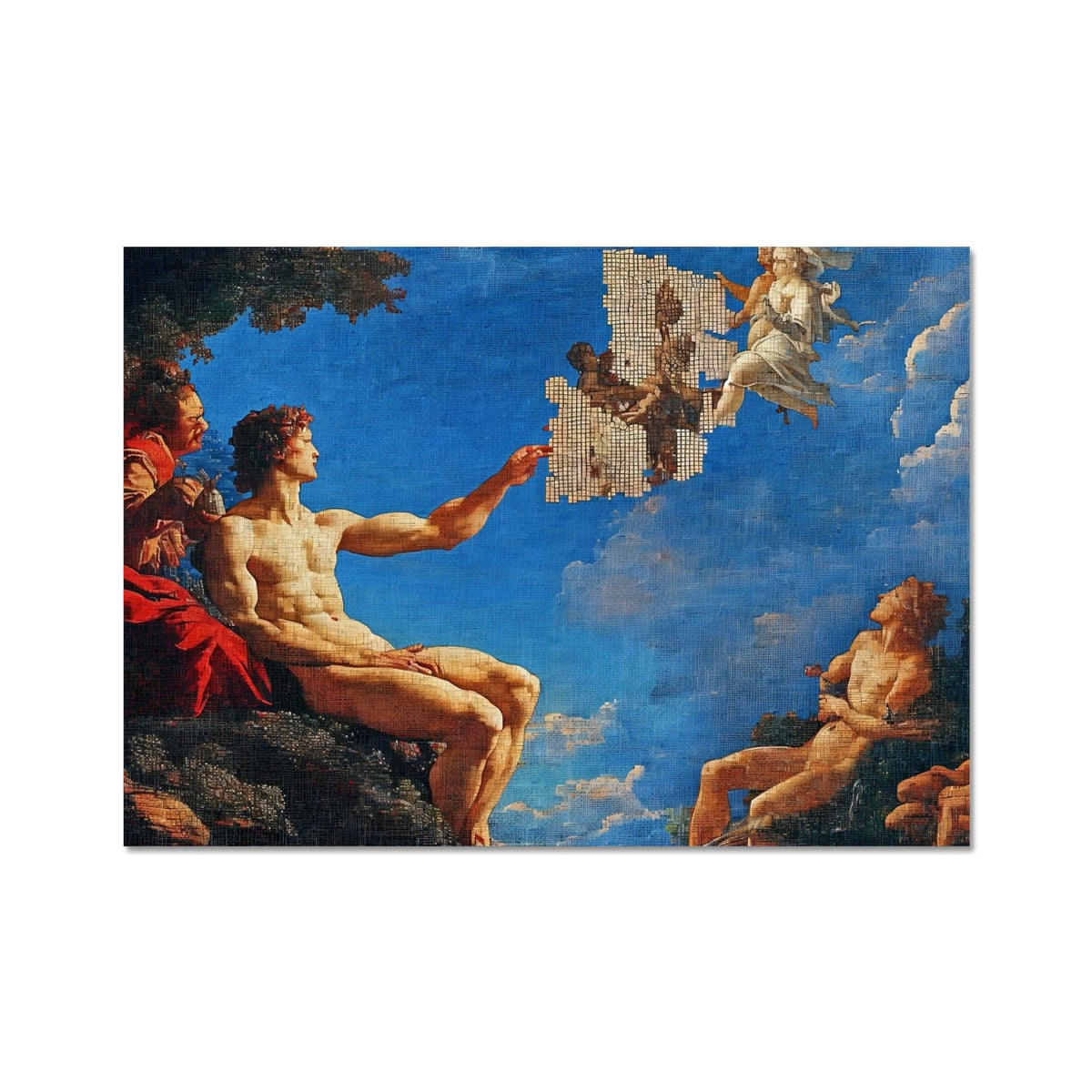 The Digital Fragment of Faith – Dark Art Print – Fine Art Print by Soulkeeper2099