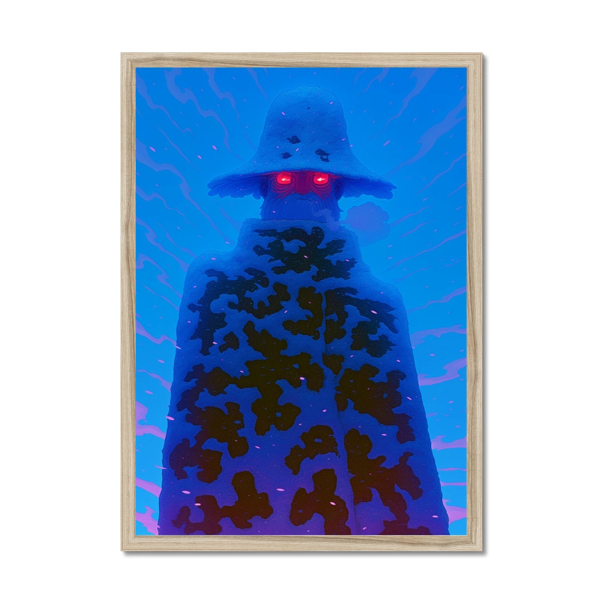 Aureole Gale – Neon Cyberpunk Art – Framed Print frame mockup by Soulkeeper2099