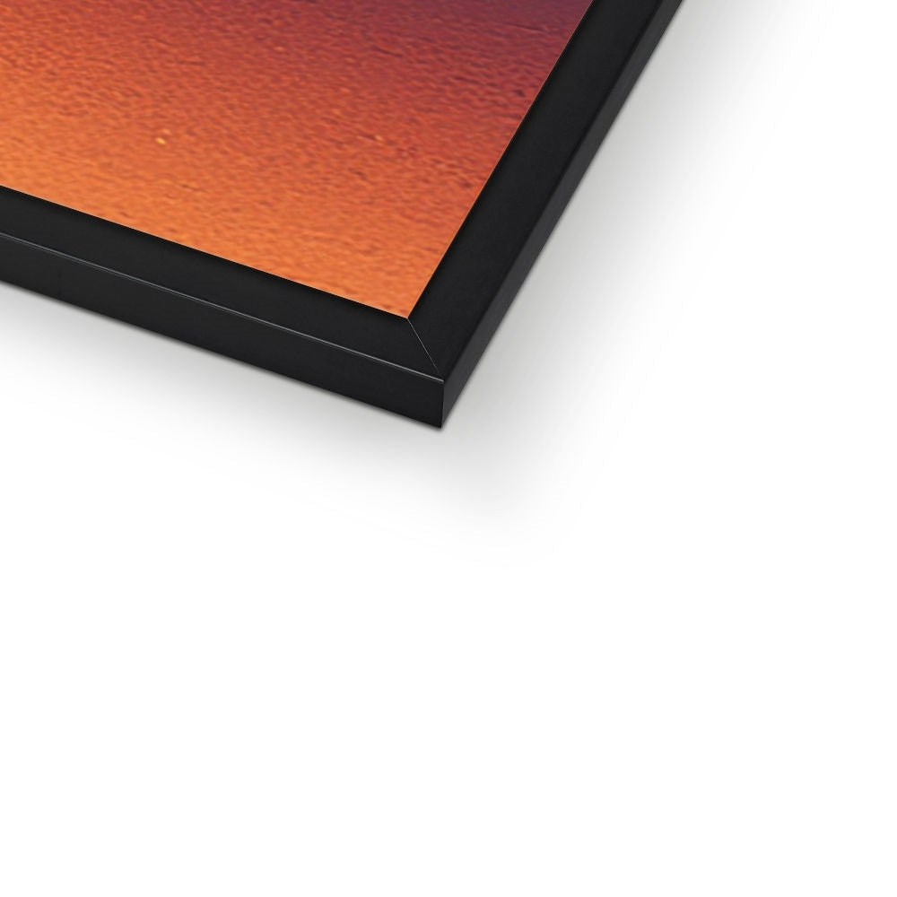 Corner detail of the black frame and white mat on “The Weathered Watcher” – Soulkeeper2099 framed art print.