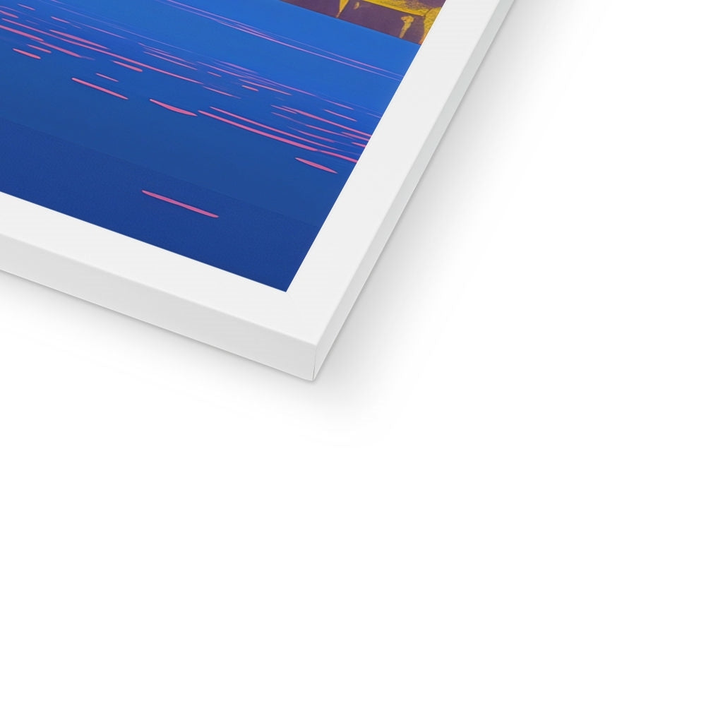 Above the House of Blossoms – Neon Surrealism – Framed Print detail view by Soulkeeper2099