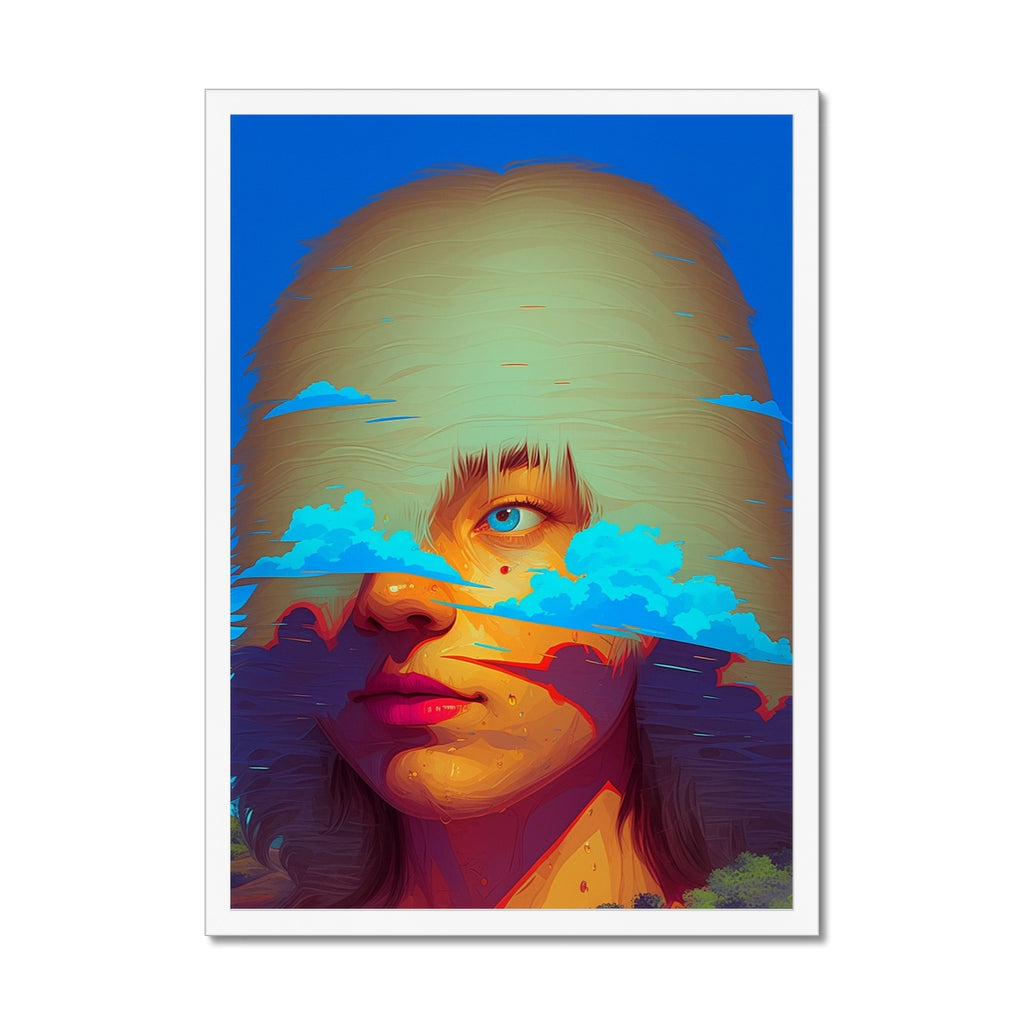 Das Auge unter den Wolken Gerahmter Druck – Dunkler Kunstdruck – Detailansicht by Soulkeeper2099