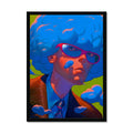 Cloudhead Bureaucrat – Surreal Portrait Print – Framed Print by Soulkeeper2099