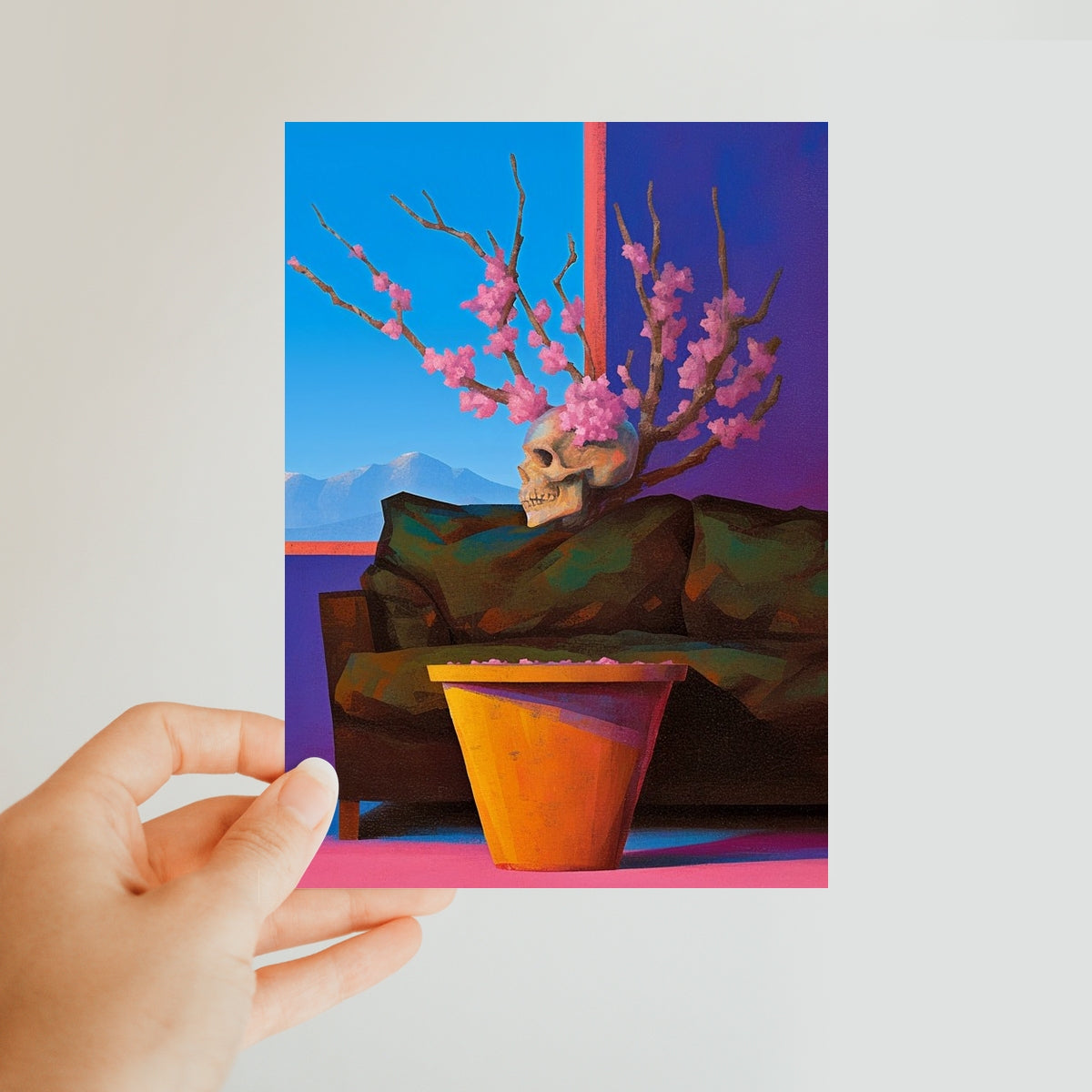Spring Relic in the Living Room Classic Postcard – Neon Surrealism – Art Print detail view by Soulkeeper2099