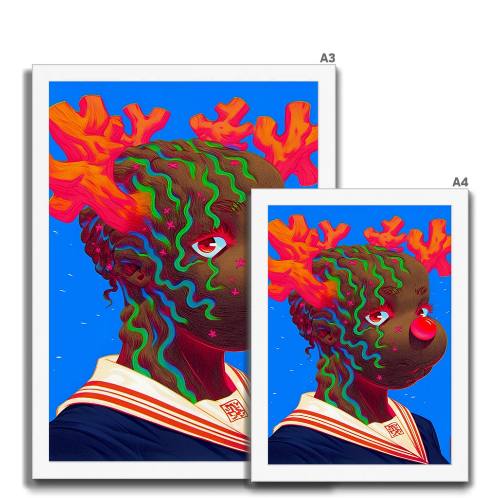 Seemann-Rentier-Mädchen — Gerahmter Druck – Dunkler Kunstdruck – Ansicht 11 by Soulkeeper2099
