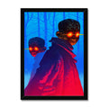 Guardianes iluminados por las estrellas — Impresión Enmarcada – Retrato Surrealista by Soulkeeper2099