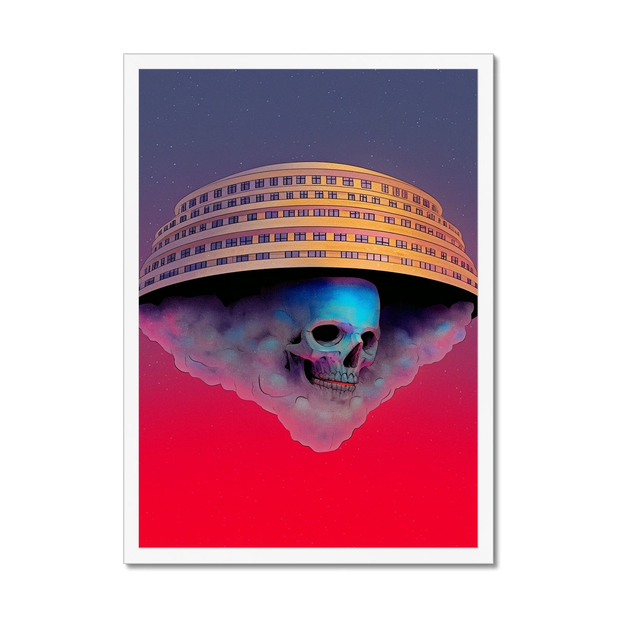 Cloud-Bone Ring – Dark Art – Framed Print detail view by Soulkeeper2099