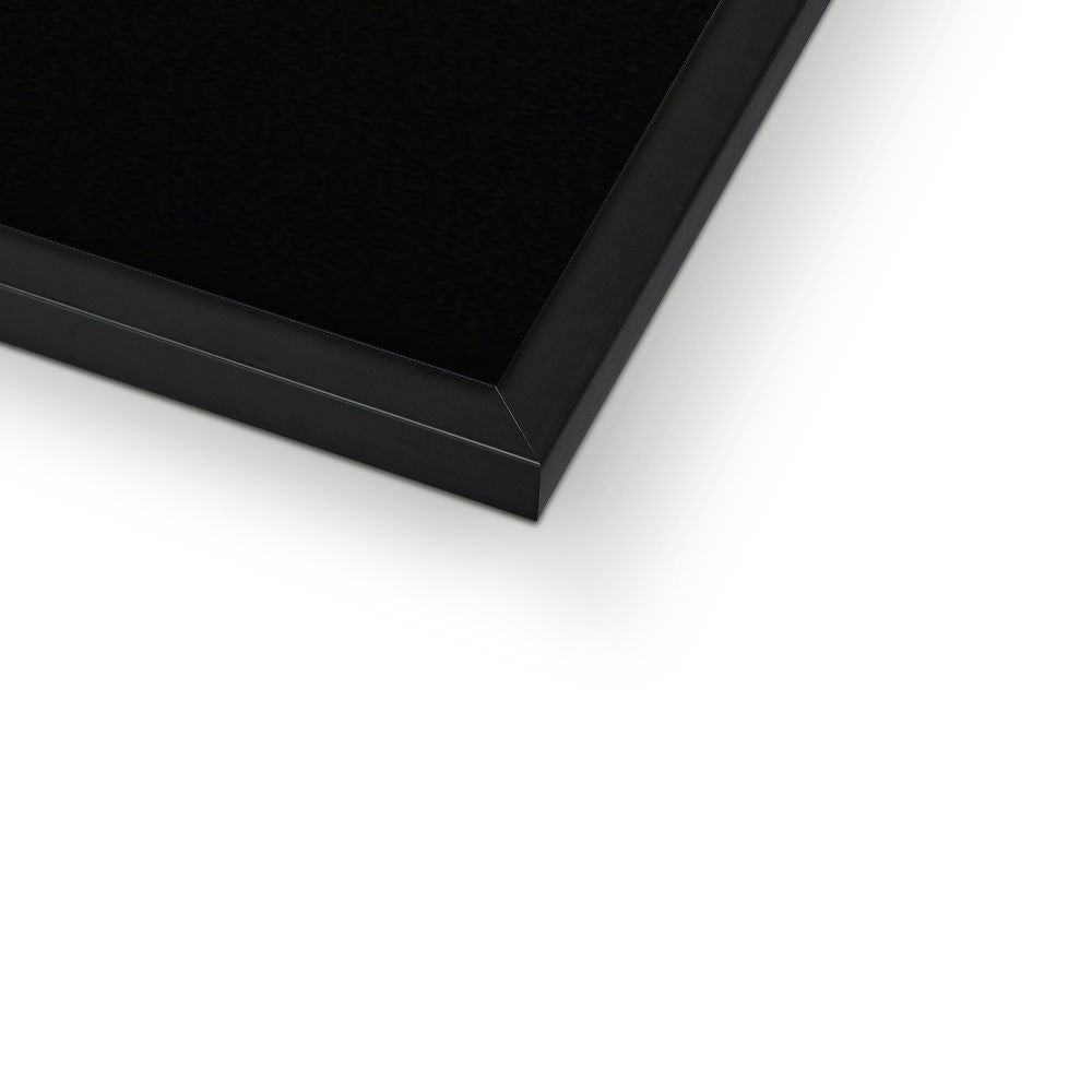 Corner detail of the black frame and white mat on “The Boy Beneath the Violet Cloud” – Soulkeeper2099 framed art print.