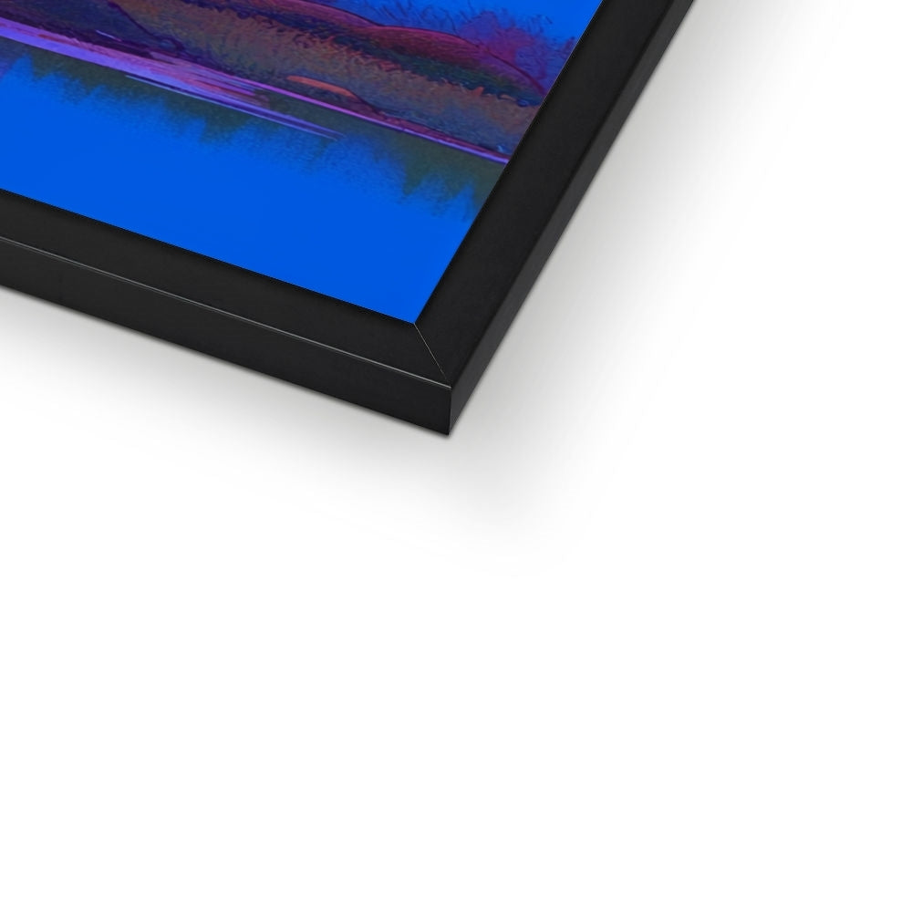 Corner detail of the black frame and white mat on “The Ruined Habitat” – Soulkeeper2099 framed art print.