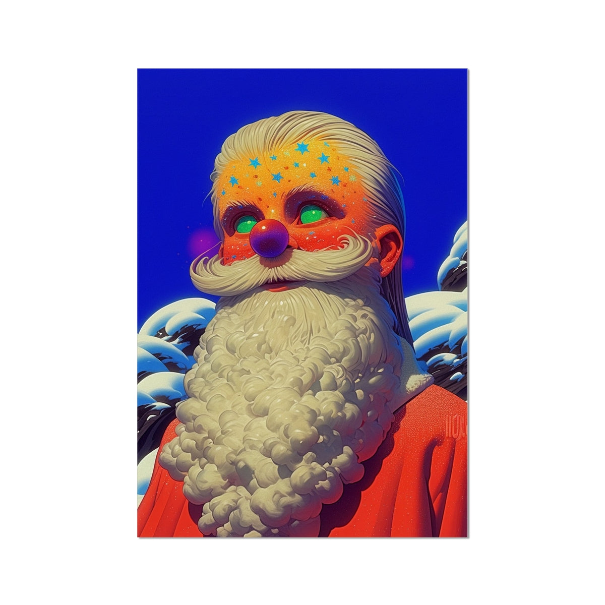 Stardust Santa – Dark Art Print – Hahnemühle Photo Rag Print by Soulkeeper2099