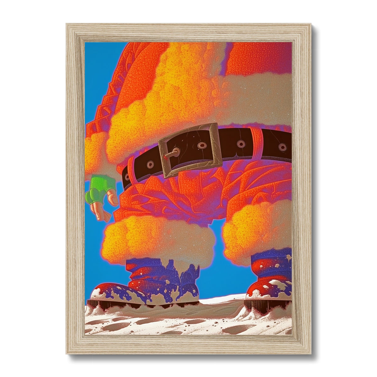 Boots of the Winter Giant – Dark Art Print – Framed Print frame mockup by Soulkeeper2099