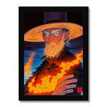 The Pyromancer’s Oath – Surreal Portrait Print – Framed Print by Soulkeeper2099