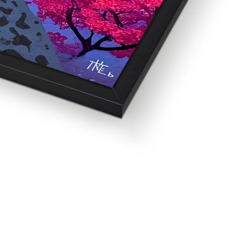 Crimson Gaze – Surreal Portrait Print – Framed Print print detail by Soulkeeper2099