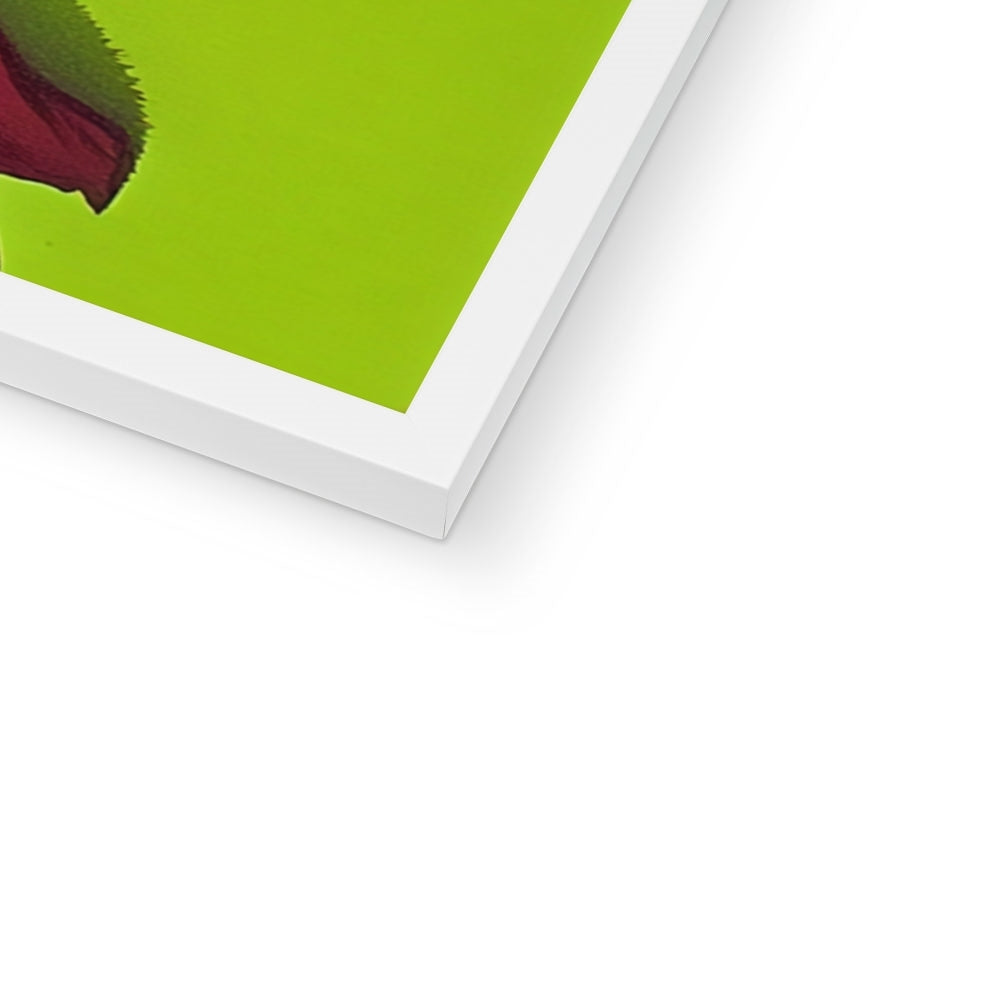 The Rainbow-Skulled Wanderer – Neon Surrealism – Framed Print detail view by Soulkeeper2099