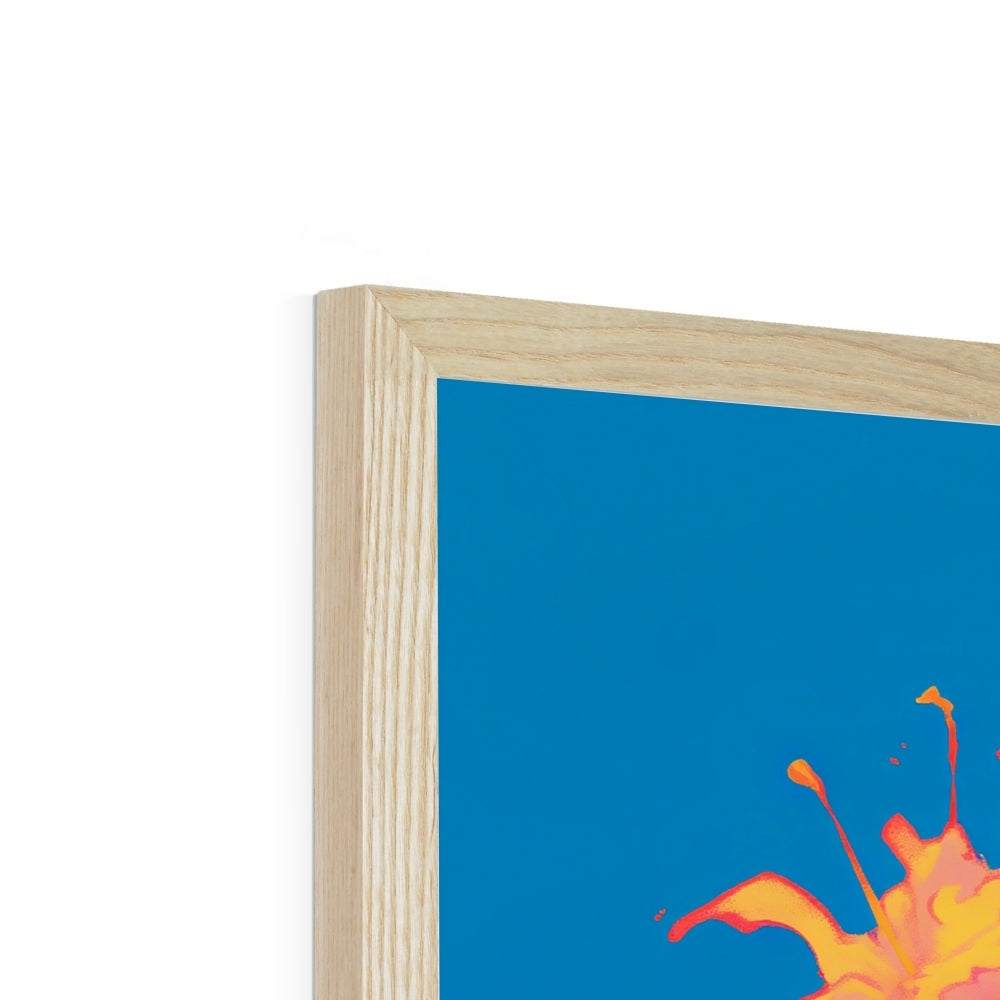 Face Hidden by Lilies – Neon Surrealism – Framed Print detail view by Soulkeeper2099