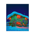 Neon Snow Safehouse – Dark Art – Hahnemühle Photo Rag Print by Soulkeeper2099