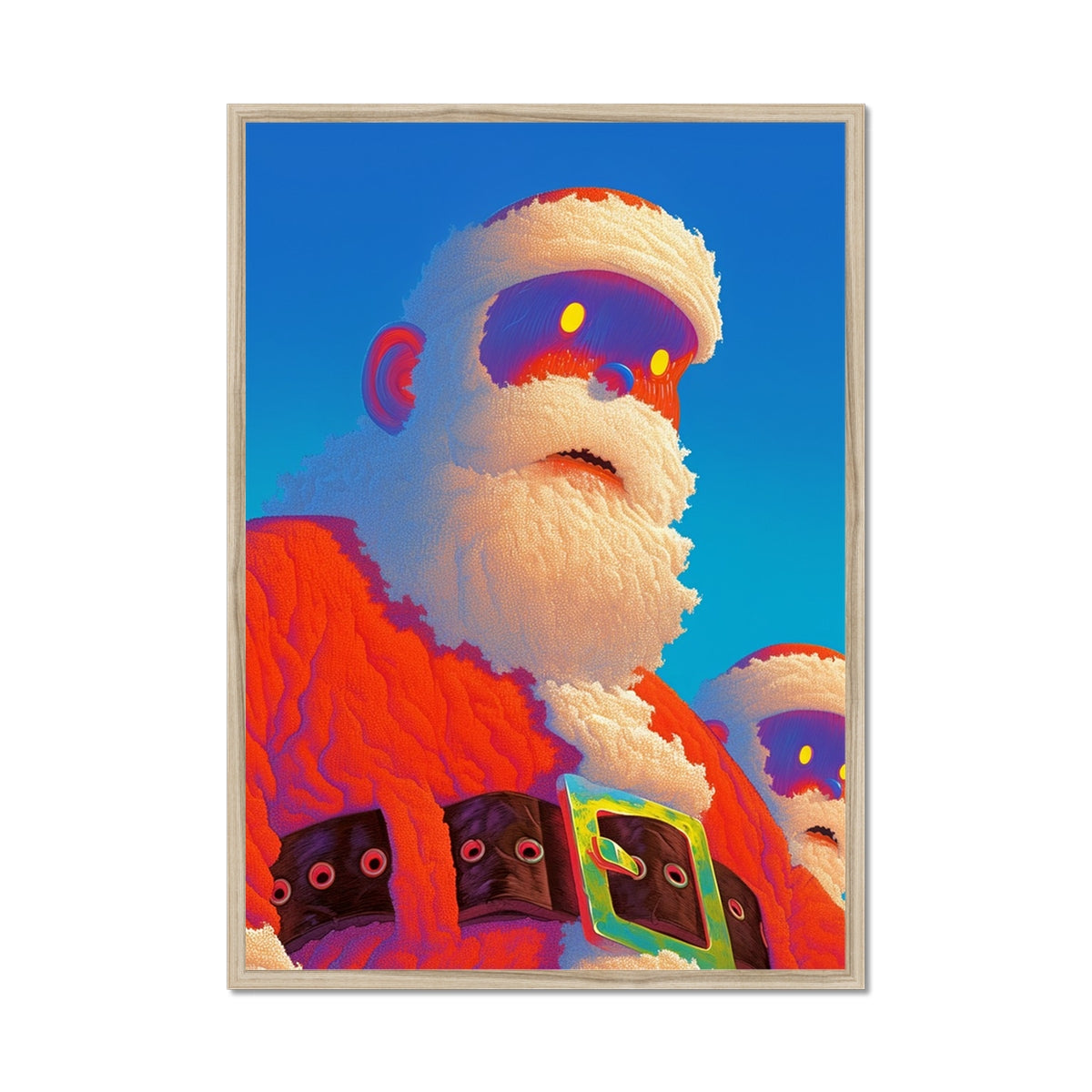 Giants of December – Neon Cyberpunk Art – Framed Print frame mockup by Soulkeeper2099