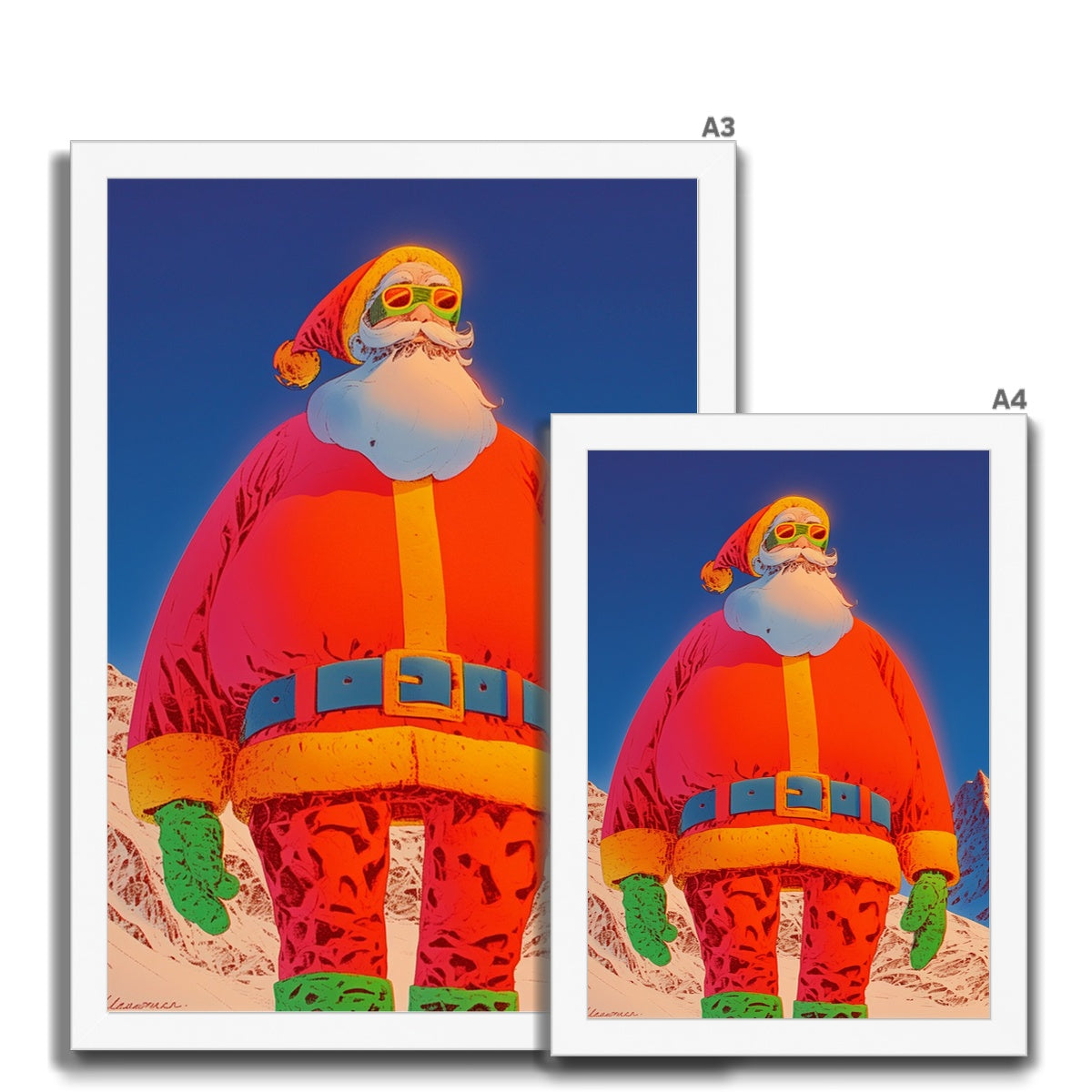 Skyline Patrol Santa – Dark Art Print – Framed Print view 11 by Soulkeeper2099