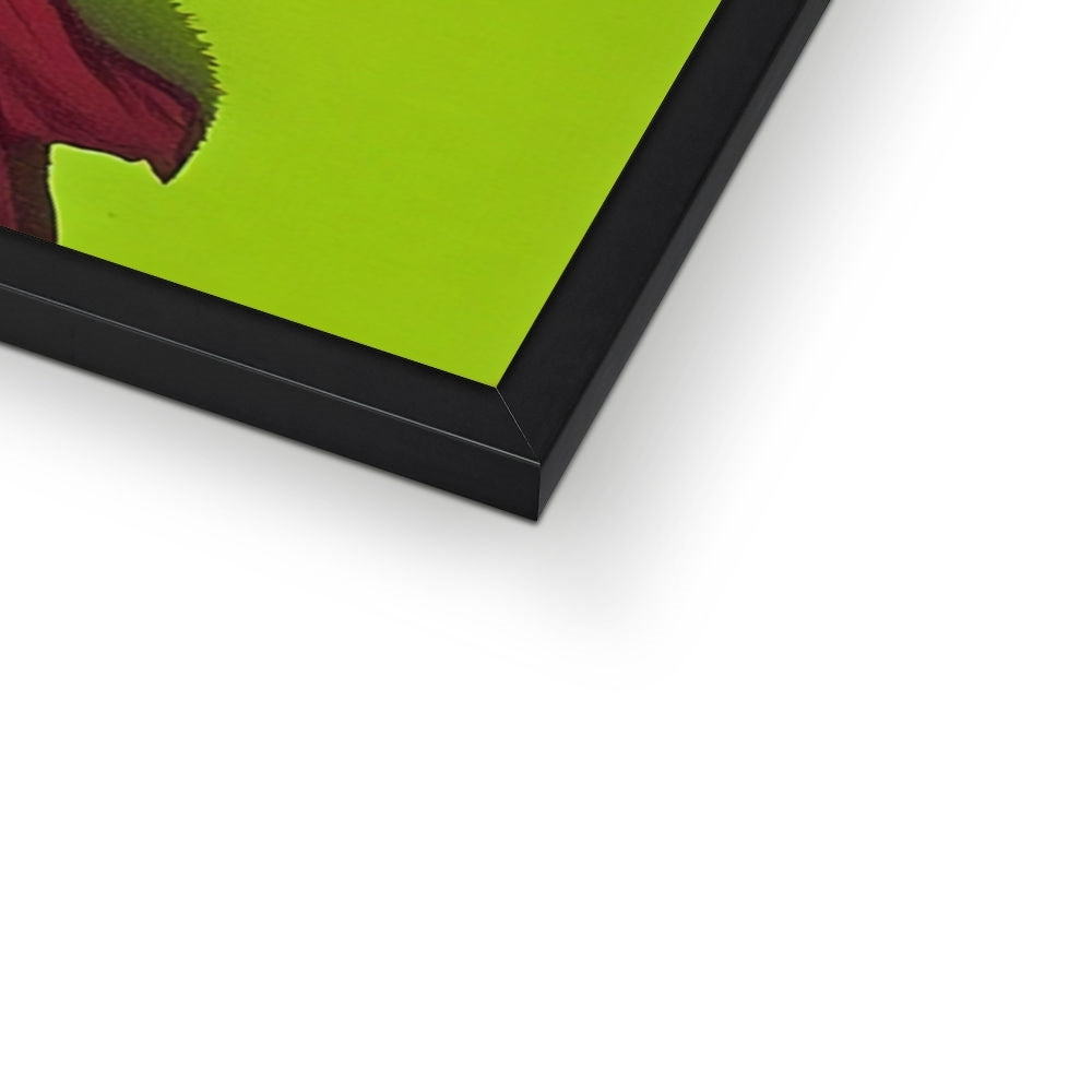 The Rainbow-Skulled Wanderer – Neon Surrealism – Framed Print detail view by Soulkeeper2099