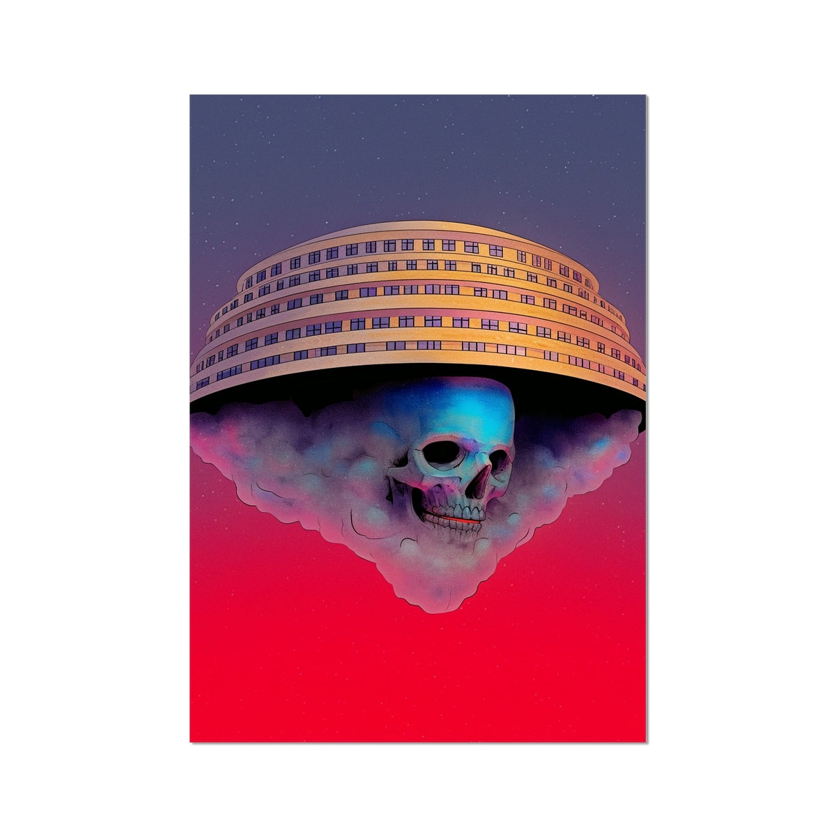 Cloud-Bone Ring – Dark Art – Hahnemühle Photo Rag Print by Soulkeeper2099