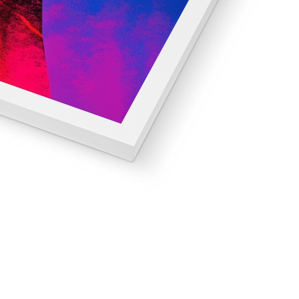 Ember-Edged Twins – Surreal Portrait Print – Framed Print close-up by Soulkeeper2099