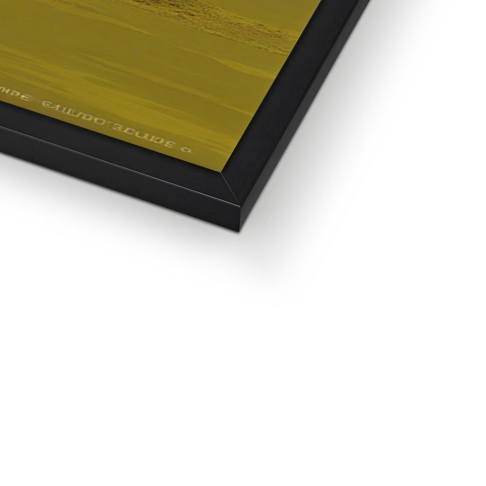 Echoes of the Blue Tower – Neon Surrealism – Framed Print detail view by Soulkeeper2099