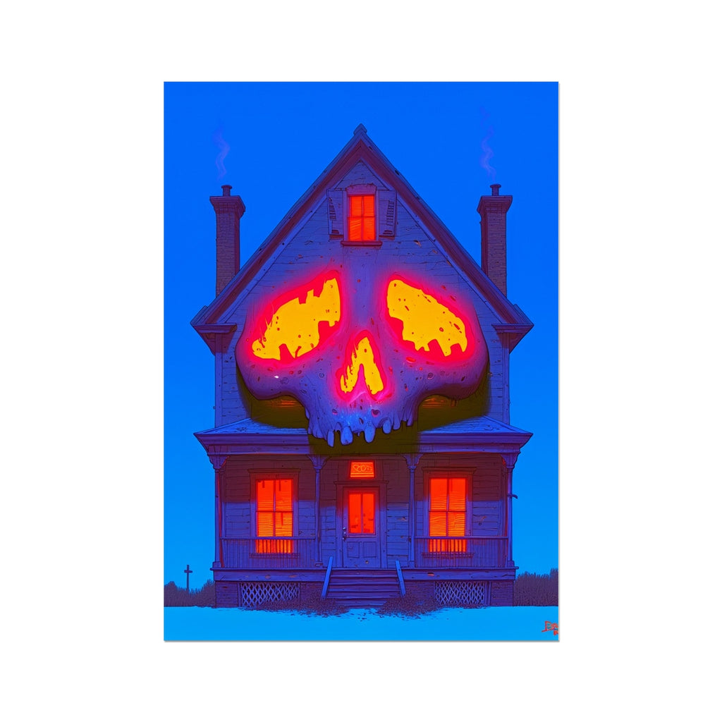 Das Haus mit dem Totenkopf — Hahnemühle Photo Rag Druck – Dunkle Kunst by Soulkeeper2099
