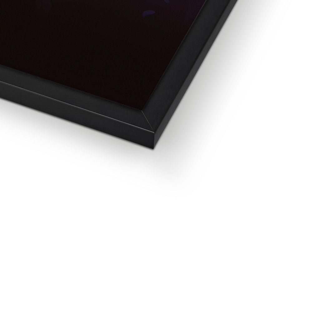 Corner detail of the black frame and white mat on “Two Selves by the Lake” – Soulkeeper2099 framed art print.