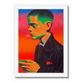 Neon Ascetic – Surreal Portrait Print – Framed Print detail view by Soulkeeper2099