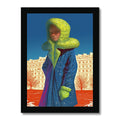 Chartreuse Parka – Surreal Portrait Print – Framed Print by Soulkeeper2099