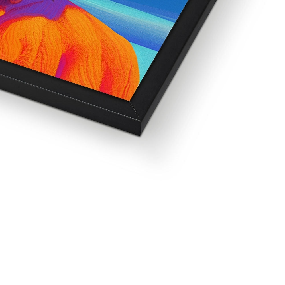 Frostgrinsen — Gerahmter Druck – Dunkler Kunstdruck – Druckdetail by Soulkeeper2099