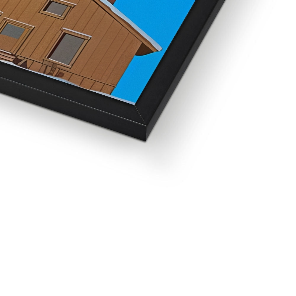 Die letzte Zigarette außerhalb der Kabine — Gerahmter Druck – Dunkler Kunstdruck – Druckdetail by Soulkeeper2099