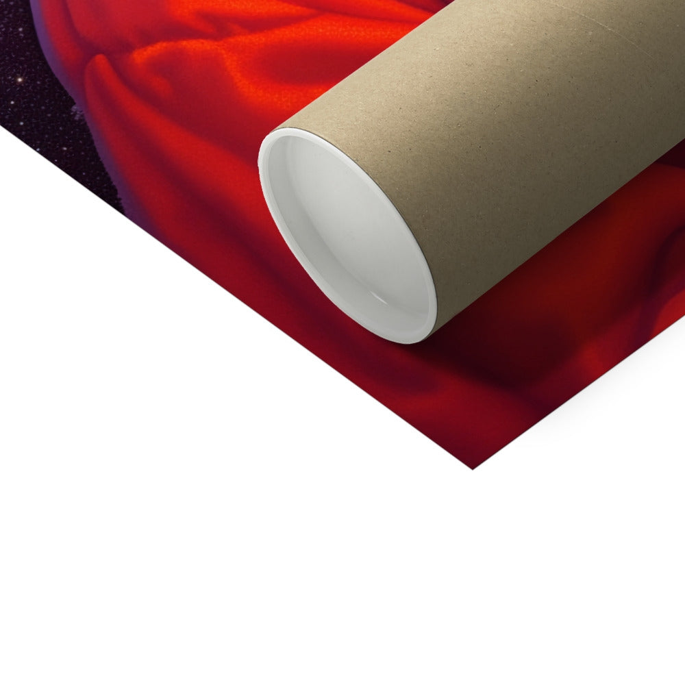 Mountain Vow Santa – Dark Art Print – Hahnemühle Photo Rag Print detail view by Soulkeeper2099