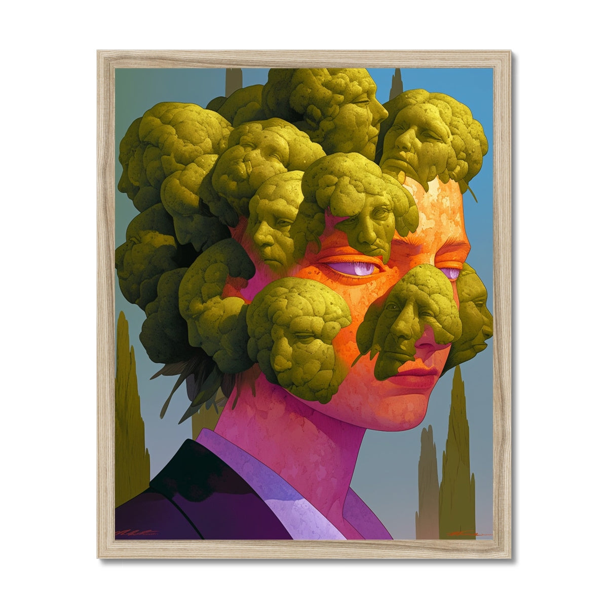  – natural wood framed art print by Soulkeeper2099.