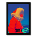 Weihnachtsmann am arktischen Rand — Gerahmter Druck – Dunkler Kunstdruck by Soulkeeper2099