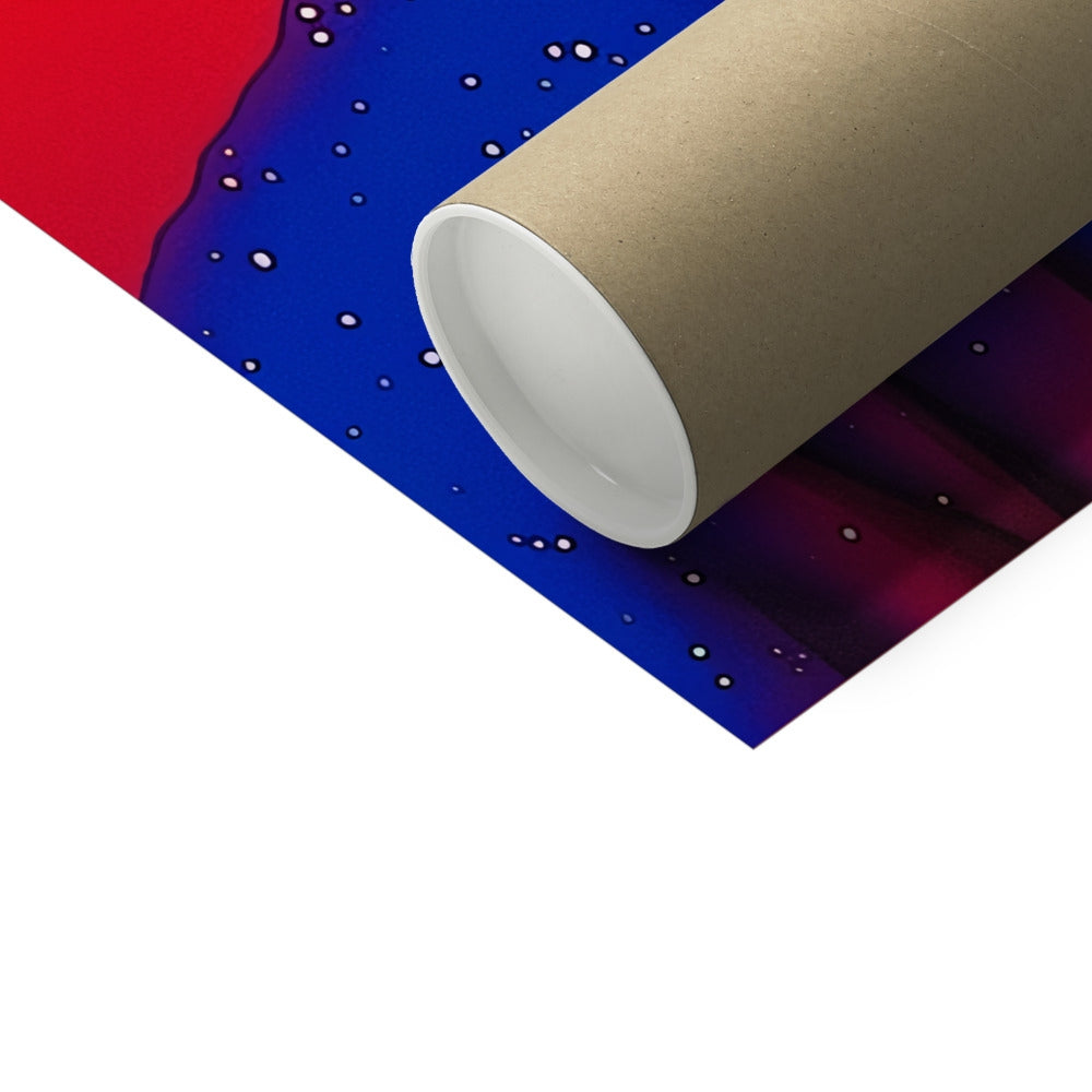 Melted Midnight Santa – Dark Art Print – Hahnemühle Photo Rag Print detail view by Soulkeeper2099