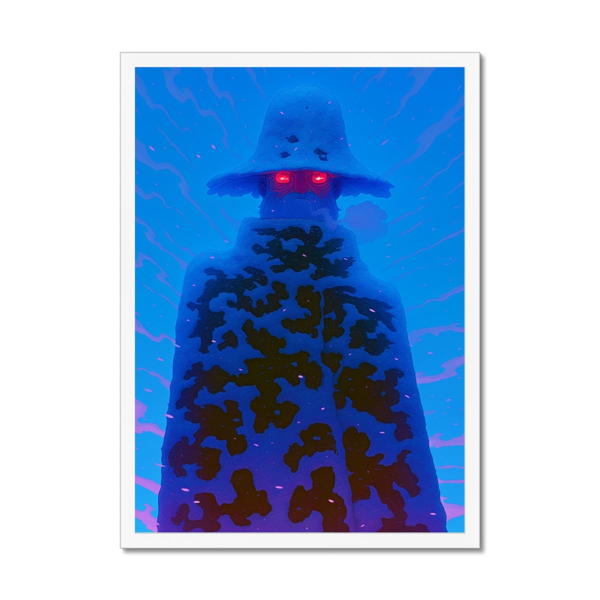Aureole Gale – Neon Cyberpunk Art – Framed Print detail view by Soulkeeper2099