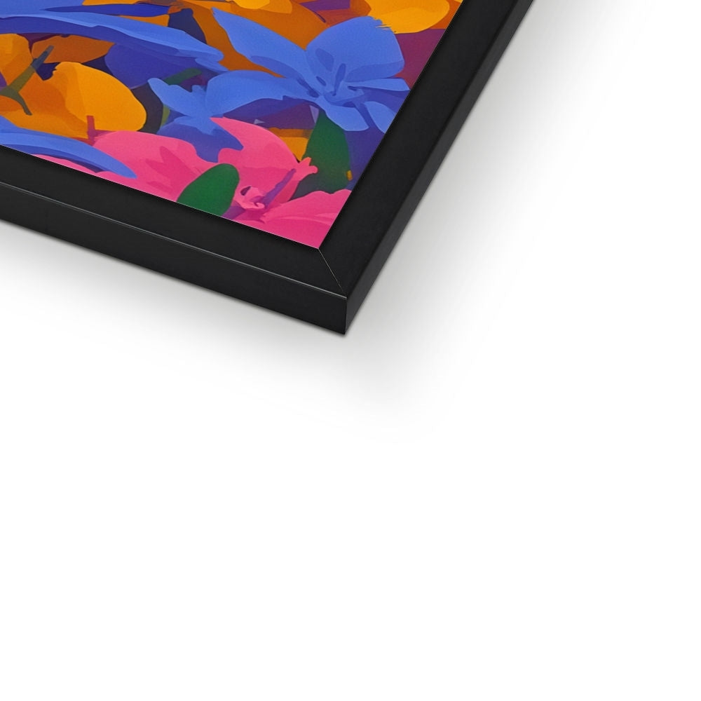 Face Beneath the Flower Tide – Surreal Portrait Print – Framed Print print detail by Soulkeeper2099
