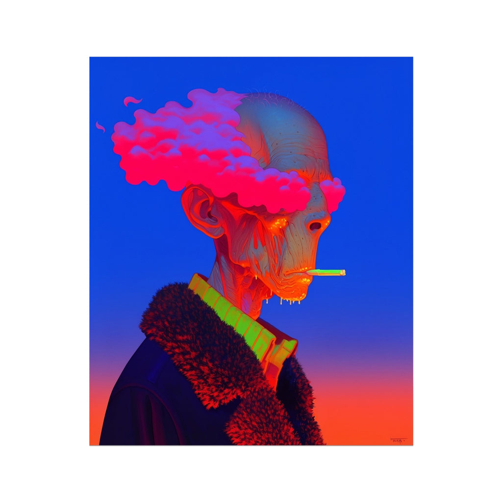 Cigarette of Magenta Silence – 1/1 Original Art – Hahnemühle Photo Rag Print by Soulkeeper2099