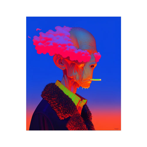 Cigarette of Magenta Silence – 1/1 Original Art – Hahnemühle Photo Rag Print by Soulkeeper2099