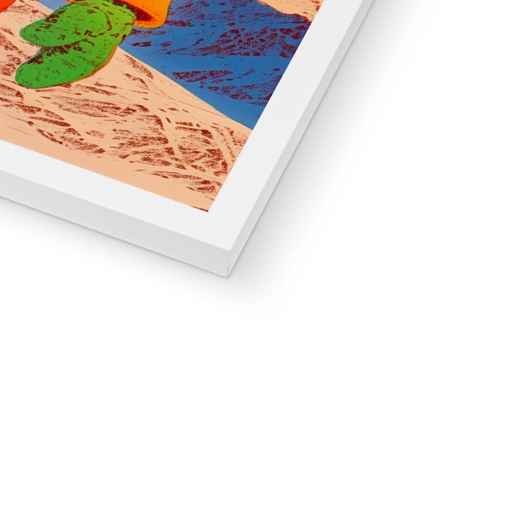 Skyline Patrol Santa – Dark Art Print – Framed Print close-up by Soulkeeper2099