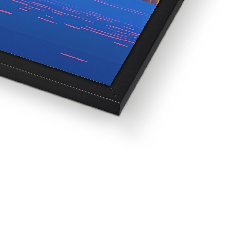 Above the House of Blossoms – Neon Surrealism – Framed Print detail view by Soulkeeper2099