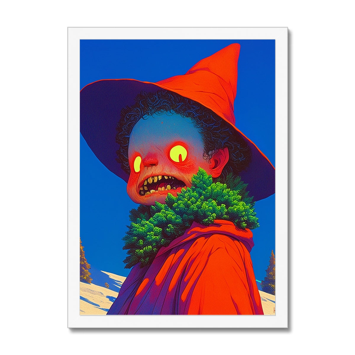 Schösslingshalsband-Anfänger — Gerahmter Druck – Dunkler Kunstdruck – Detailansicht by Soulkeeper2099