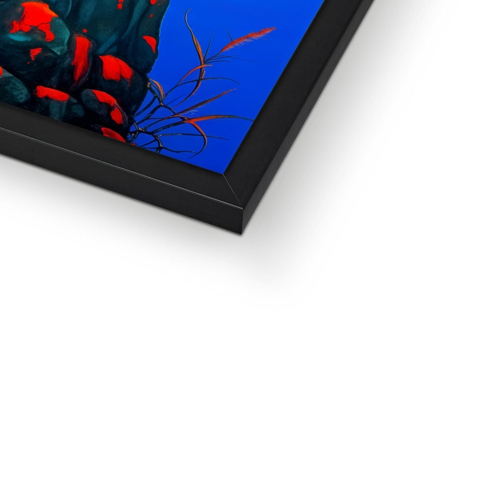 The Quiet Glow by the Cliffs – Surreal Portrait Print – Framed Print print detail by Soulkeeper2099