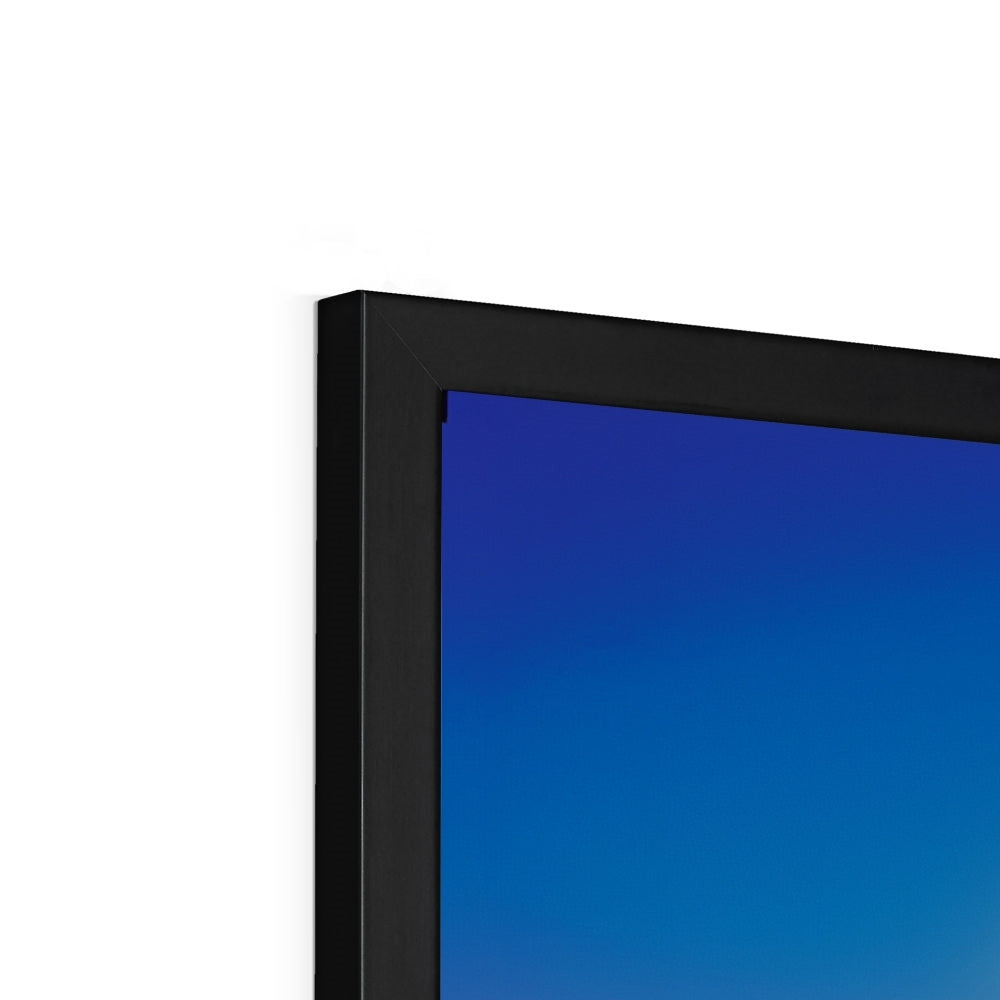 Side profile showing the depth of the black frame on “The House Behind the Cloud” – Soulkeeper2099 framed art print.